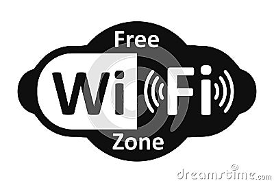Free wifi logo icon, sign - vector Stock Photo